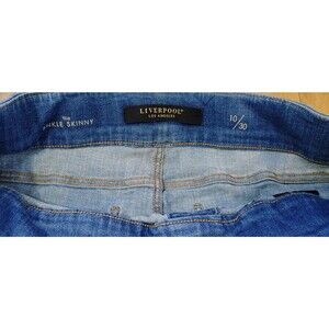 Liverpool The Ankle Skinny Jeans Women's 10/30 Light Medium Wash Pull On Denim